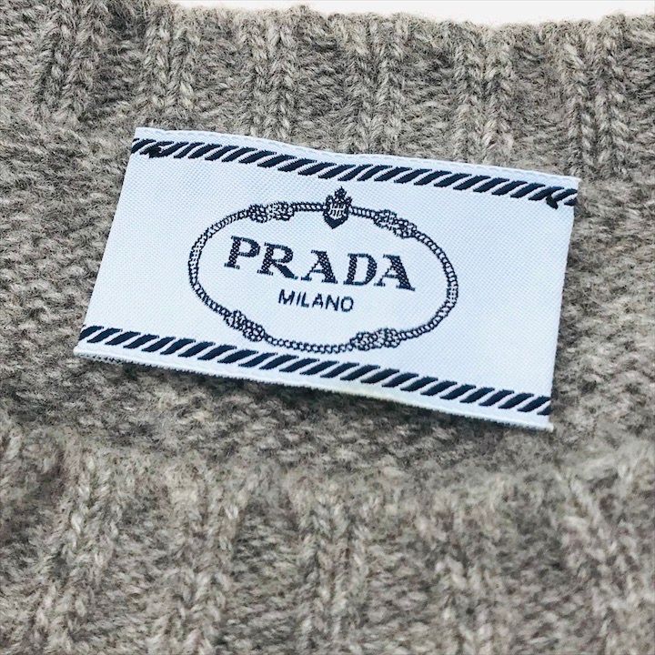 良品 PRADA プラダ セーター 38 ウール カシミヤ 長袖 クジラ グレー レディース 服 アパレル k5144 PRADA - 良品 PRADA プラダ セーター 38 ウール カシミヤ 長袖 クジラ