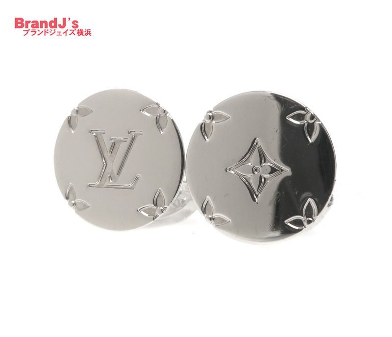 ルイヴィトン 現行モデル カフリンク モノグラム カフス シルバー M61971 LOUIS VUITTON |34337
