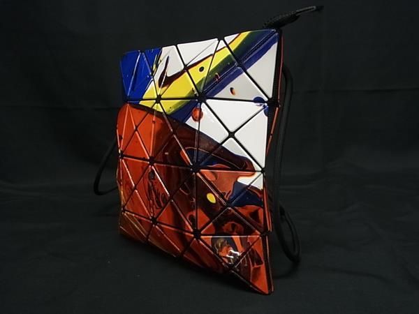 ■極美品■ BAO BAO ISSEY MIYAKE バオバオイッセイミヤケ SUPERNOVA PVC クロスボディ ショルダーバッグ レッド系 FD9580 □極美品□ BAO BAO ISSEY MIYAKE バオバオイッセイミヤケ SUPERNOVA