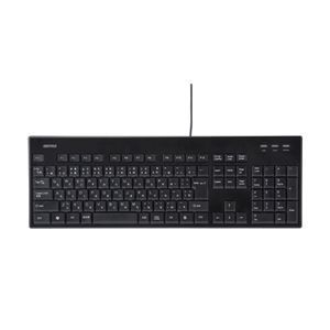 バッファロー（サプライ） USB接続 有線スタンダードキーボード 丸洗い対応モデル ブラック BSKBU12BK