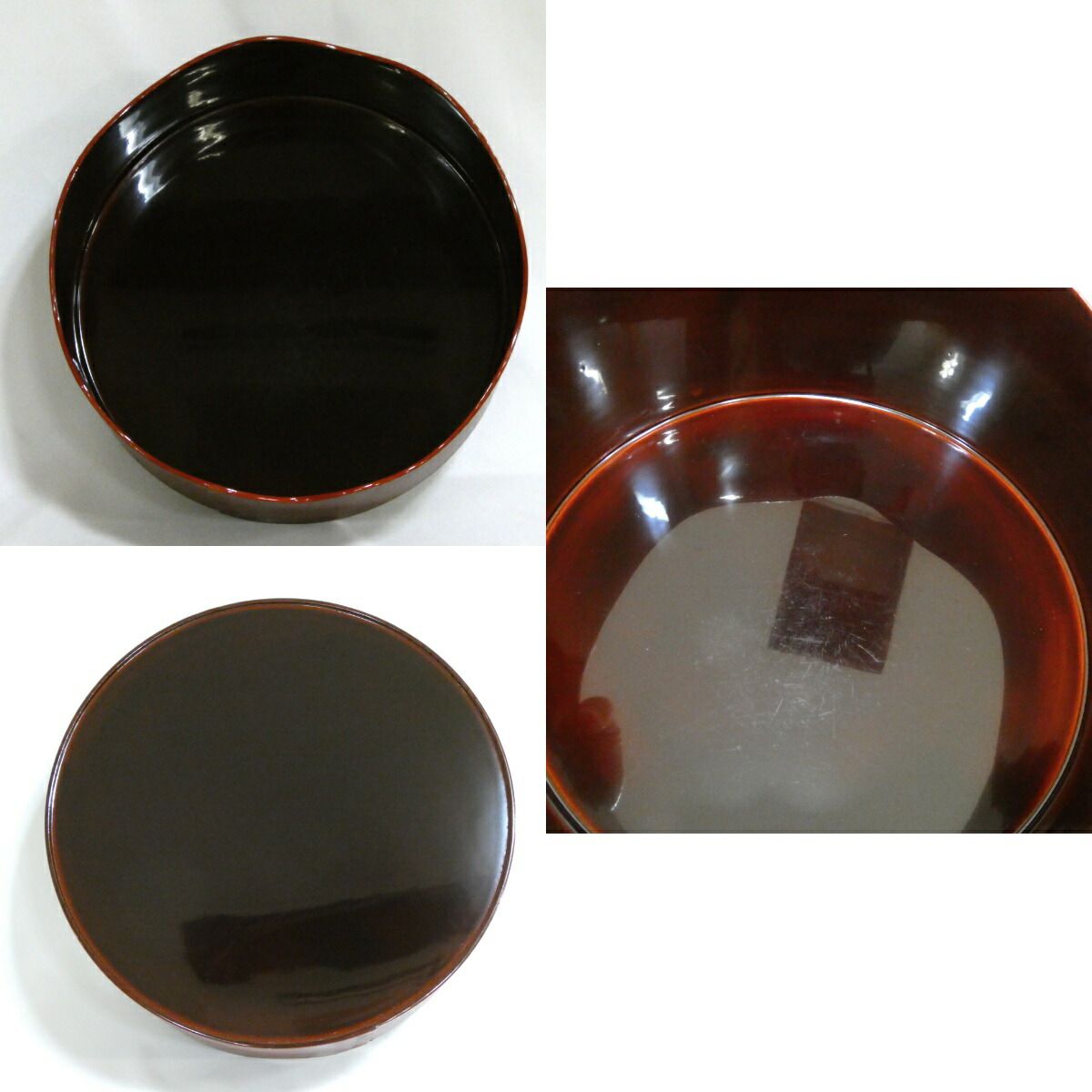 ●即決！木製漆器【千歳盆】目立ったキズはなくキレイです！　直径28.5cm　高さ12cm　茶道具　裏千家　茶器 千歳盆（ちとせぼん）木製うるし塗 | 茶道具通販専門店 ふげつ工房