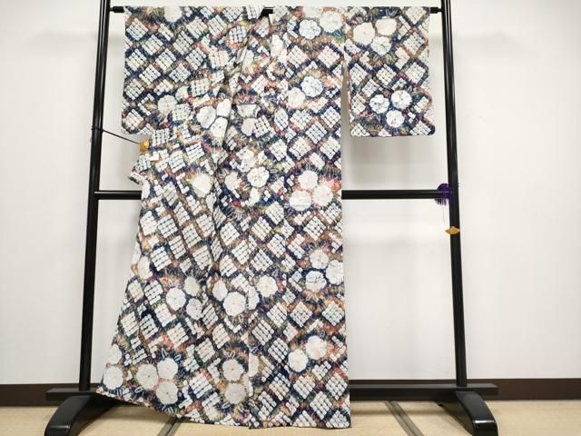 平和屋着物 上 夏物 浴衣 有松鳴海絞り 舞花文 やまと誂製 綿 CYAA3090s5