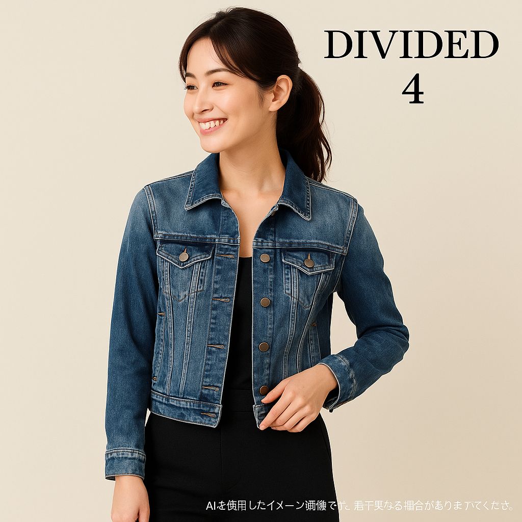 AB0459 H&M DIVIDED デニムジャケット Gジャン サイズ US 4（JP S相当 