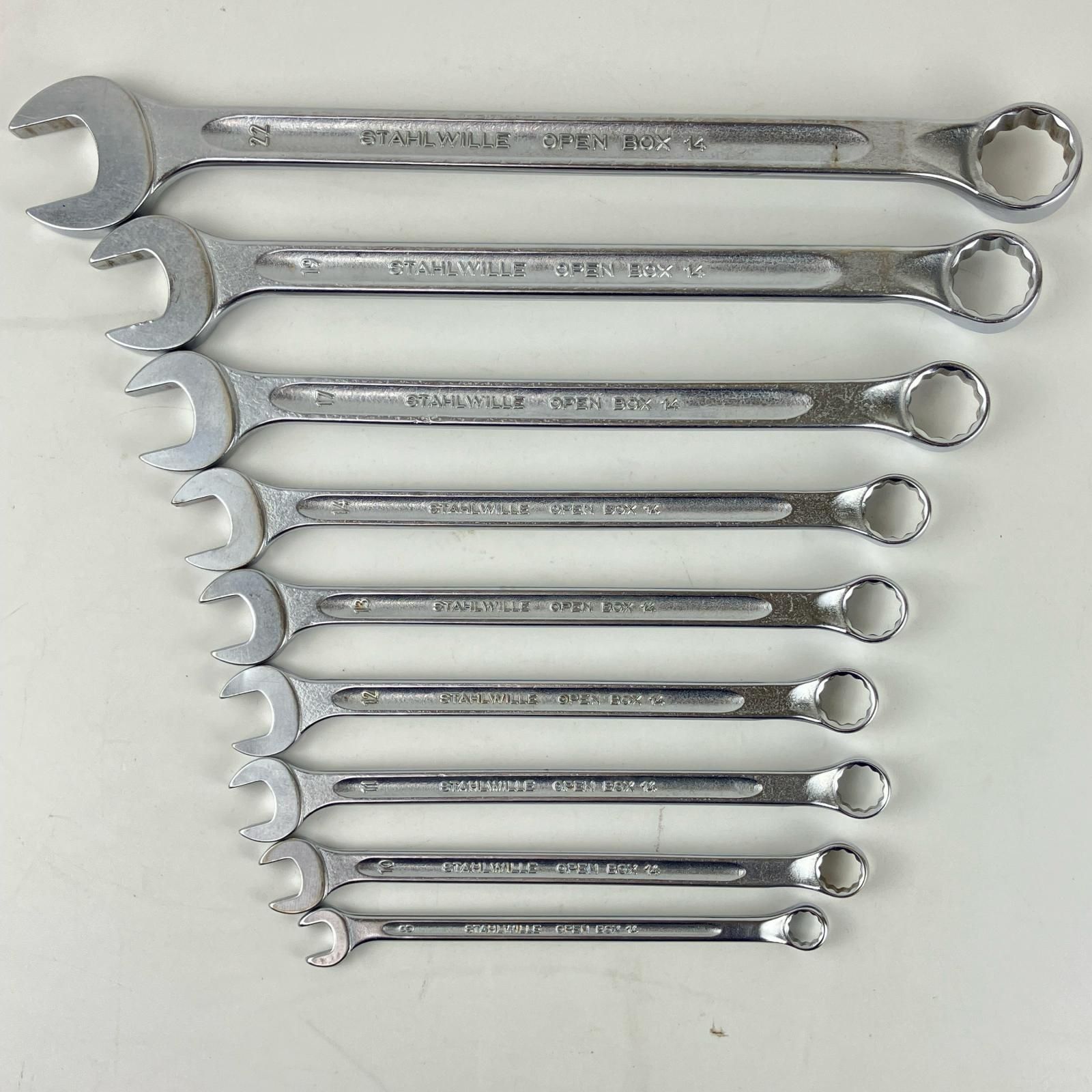 ЗЗSTAHLWILLE スタビレー コンビネーションレンチ 8～22mm 9本セット 本体のみ OPENBOX14 シルバー
