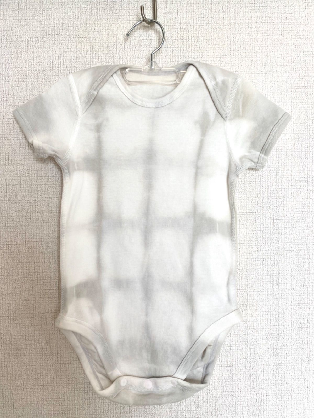 ハンドメイド　BABY 草木染め　赤ちゃん肌着　ロンパース　80cm