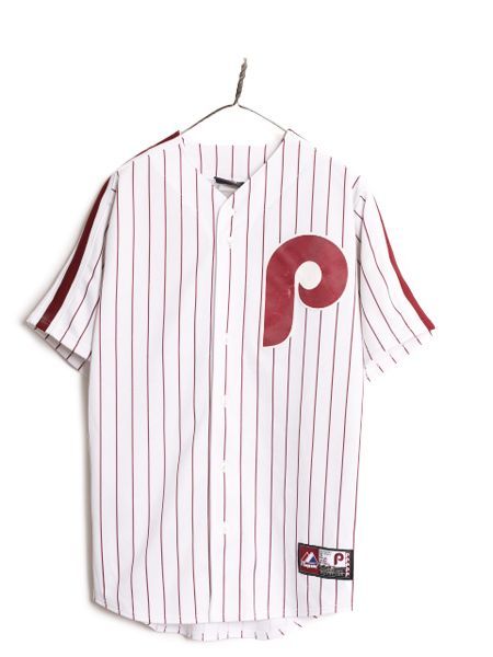 MLB Majestic フィリーズ ベースボール シャツ L ユニフォーム MLB Majestic フィリーズ ベースボール シャツ L ユニフォームの