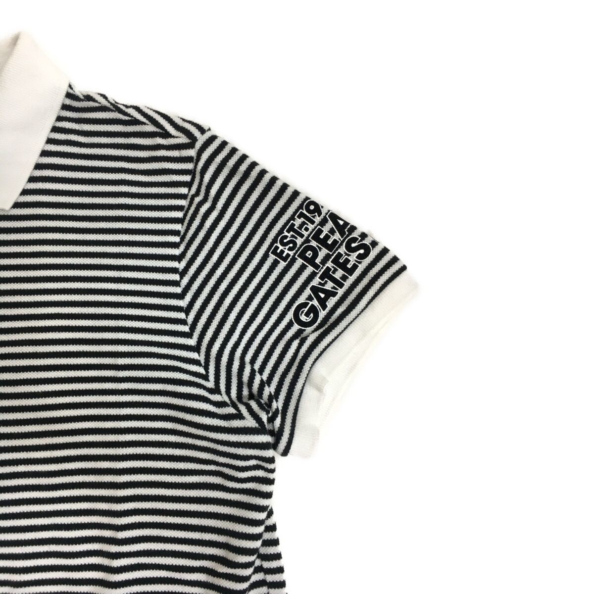 【JACK BUNNY ジャックバニー　 パーリーゲイツ】レディース　ポロシャツ(サイズ1）白　半袖　ロゴ PEARLY GATES - パーリーゲイツ ポロシャツ レディース 白 サイズ1