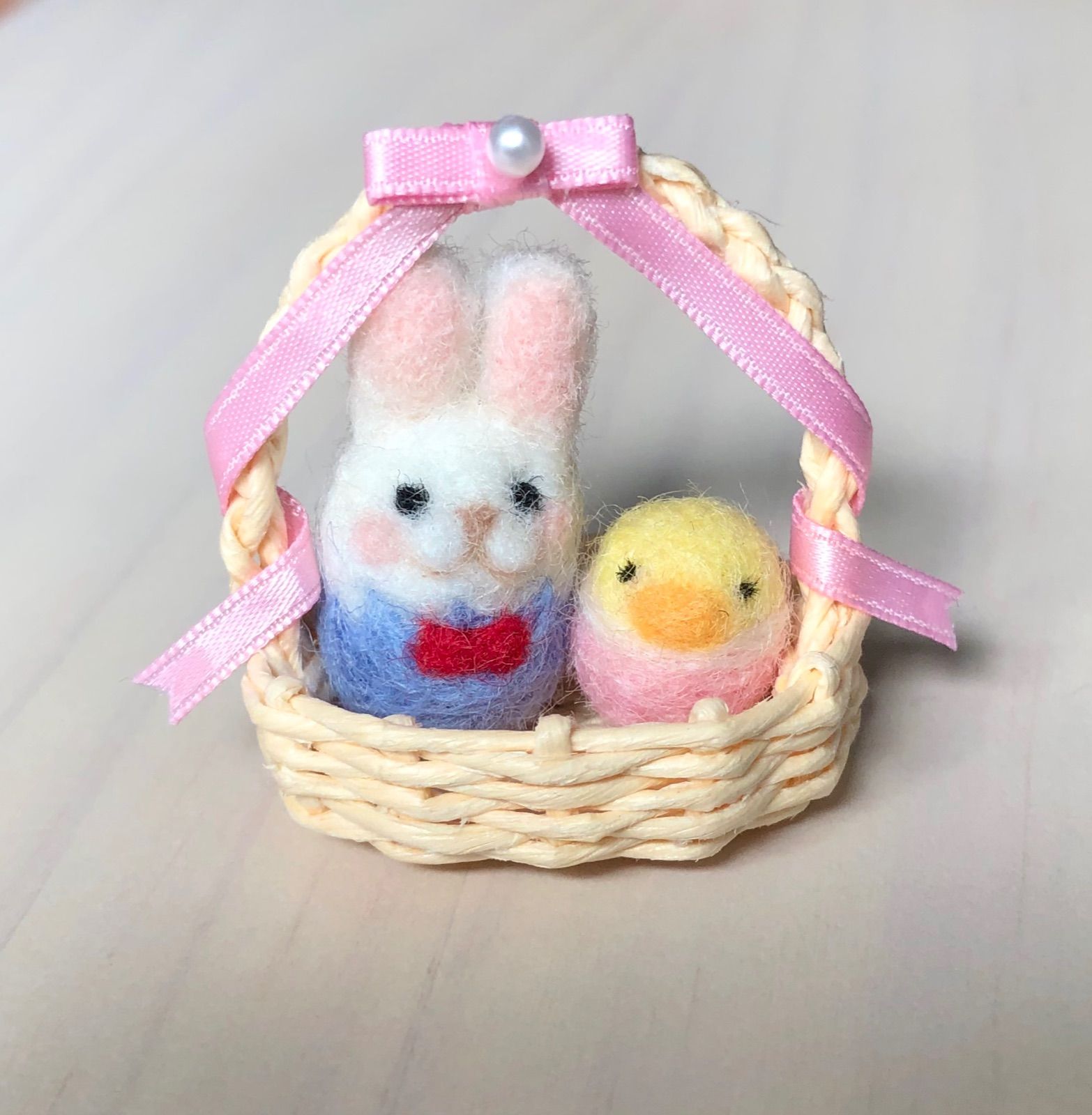 羊毛フェルト ハンドメイド イースター うさぎ ひよこ 蔵 - その他