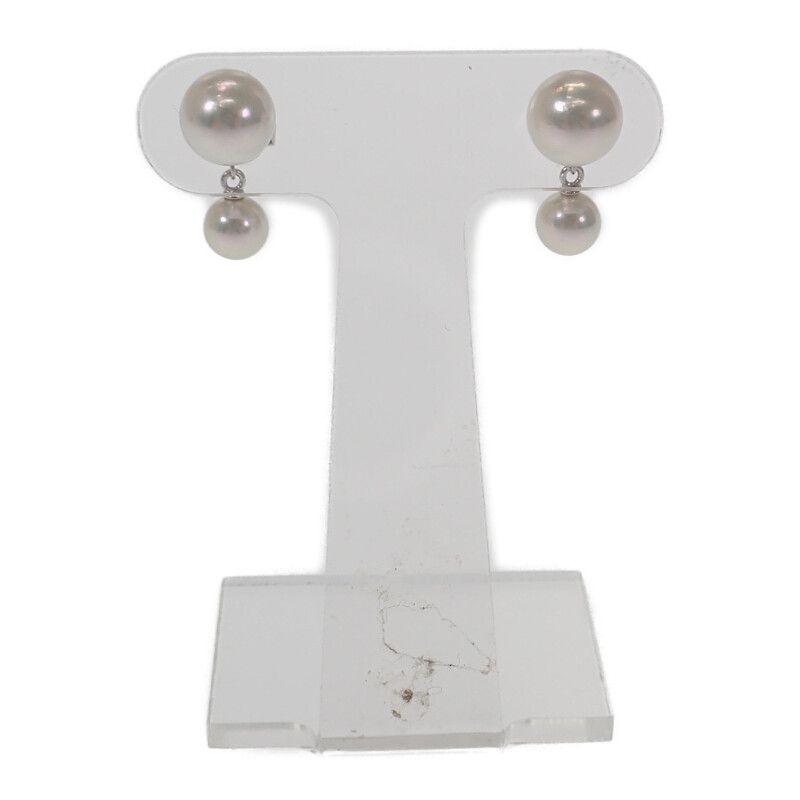 ミキモト MIKIMOTO パール アコヤ真珠 PE-1751PU ピアス K18WG  