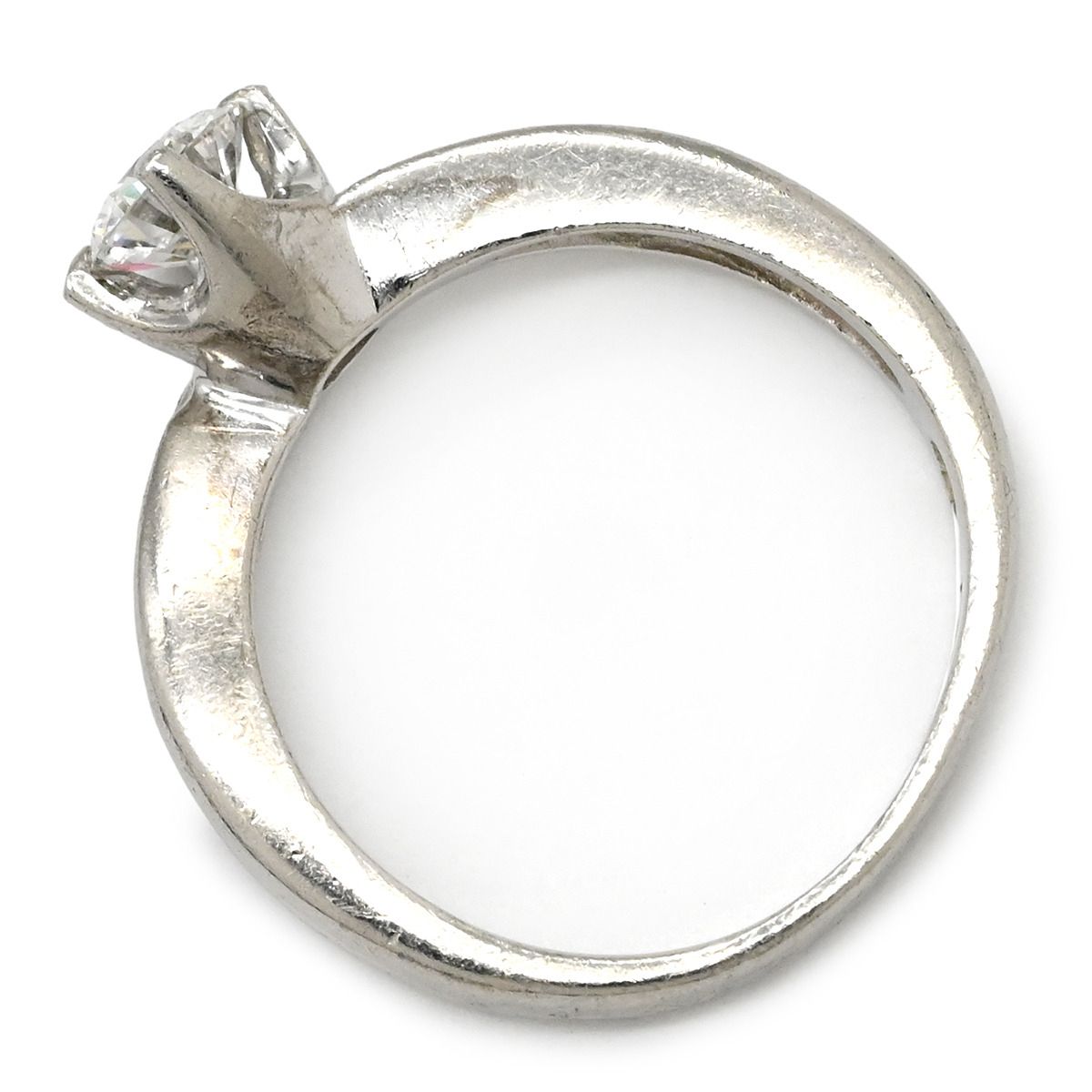 リング 指輪 ダイヤ 立爪リング Pt850 ダイヤモンド プラチナシルバー 1石 1粒 5号