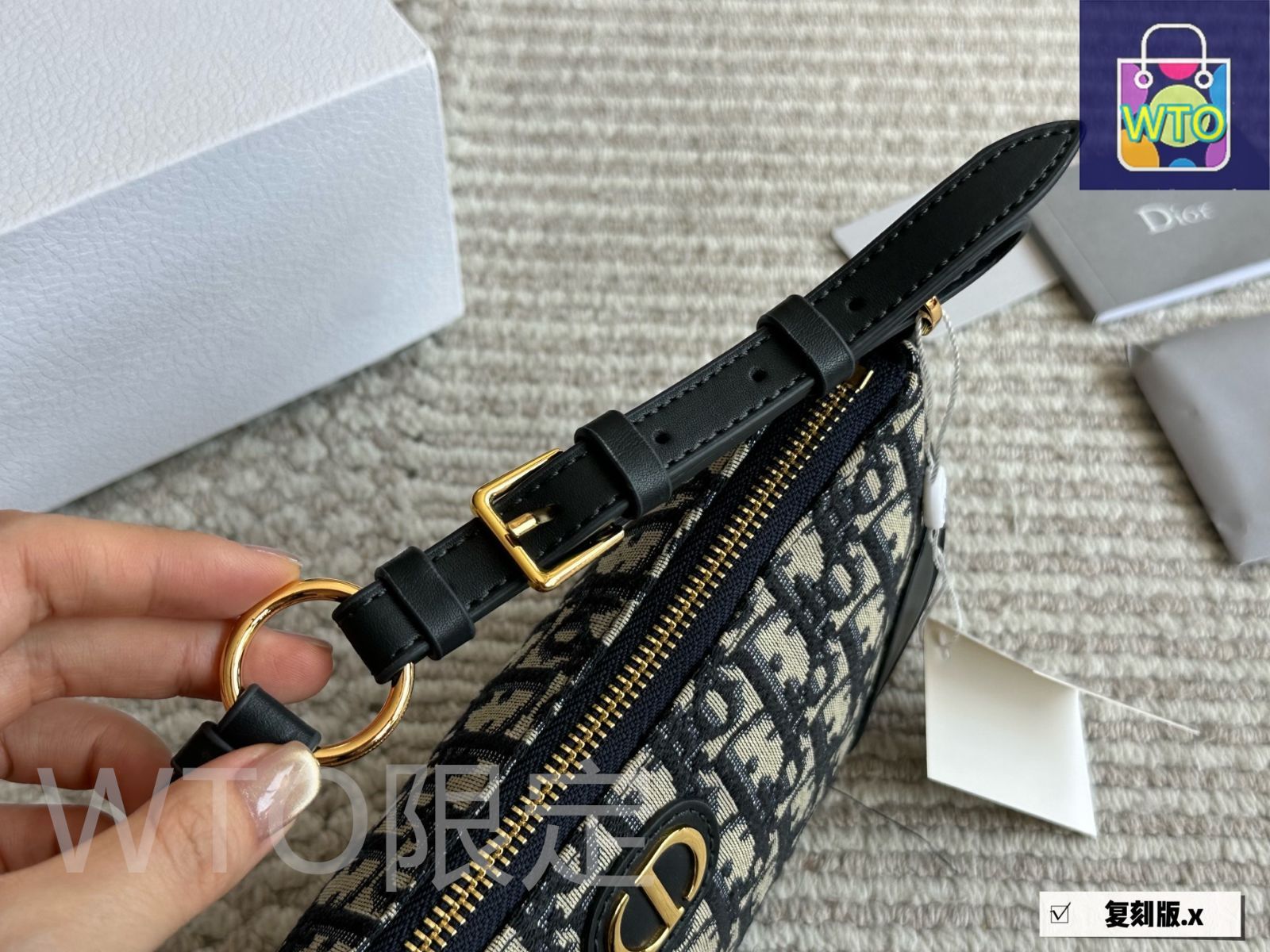 Diorディオール★Underarm Bag★アンダーアームバッグ★ブラック 今日特価】DIOR Baguette Hobo Underarm Bag ディオール
