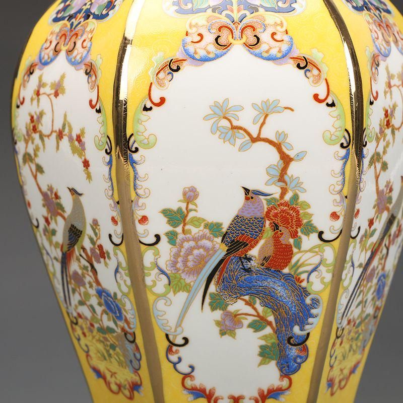 清乾隆琺瑯彩花鳥六方瓶 景徳鎮 陶磁器 装飾品 現代工芸品 美術品 置物 乾隆王朝 琺瑯彩花鳥六方景徳鎮花瓶｜輸入マート