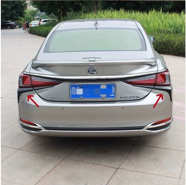 レクサス ES200 260 ES300H 2018年- 3色選択 テールライトカバー リアランプガーニッシュ 外装4個セット FFCRYSTALESIA_COM