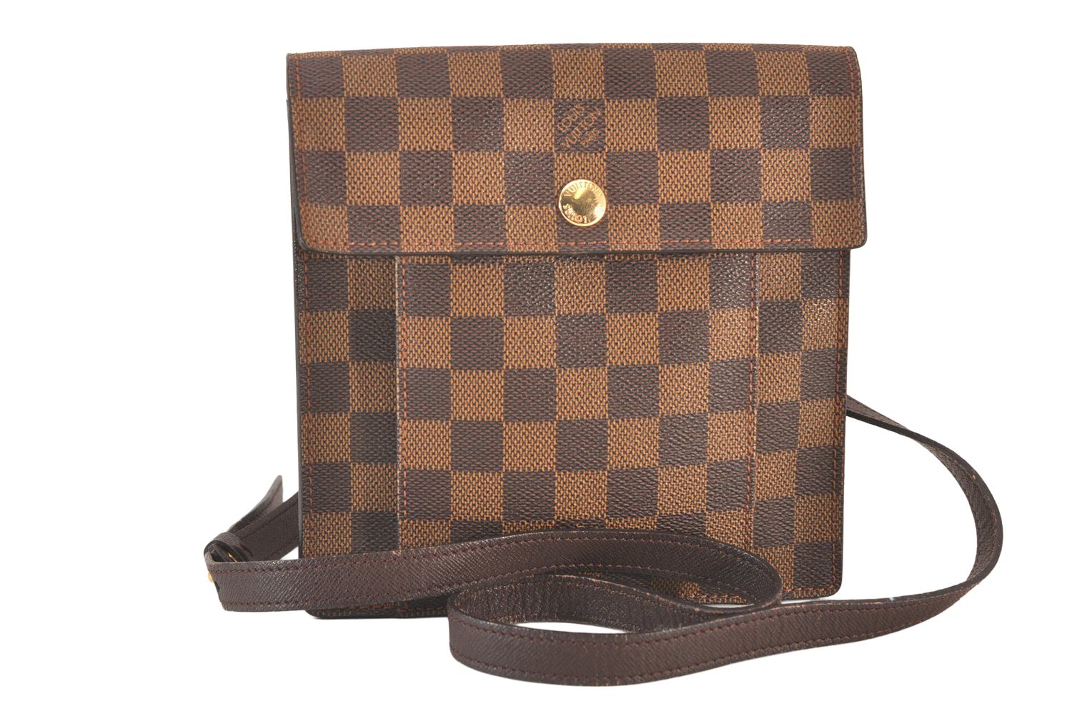 美品 ルイヴィトン ダミエ ピムリコ ショルダーバッグ ポシェット ブラウン LOUIS VUITTON ルイヴィトン ダミエ ピムリコ ショルダークロス