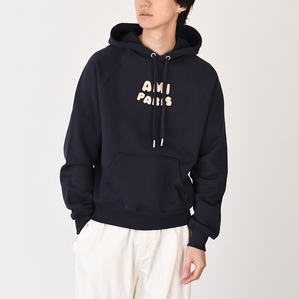 関税込 AMI DE COEUR ループバック コットンフリース パーカー usw203-730-001_1.jpg