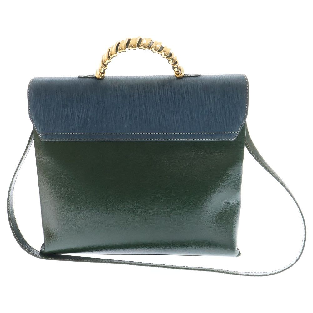ロエベ　LOEWE ベラスケス　ショルダーバッグ　グリーン　ブルー　ヴィンテージ LOEWE (ロエベ) ベラスケス ハンドバッグ グリーン×ブルー ショルダー