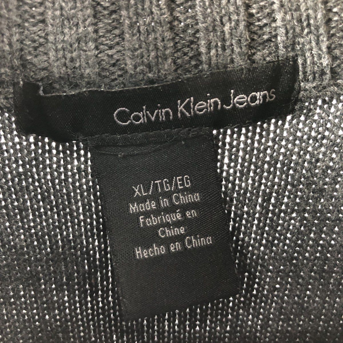 古着 カルバンクライン Calvin klein JEANS ボーダー柄 コットンニット 