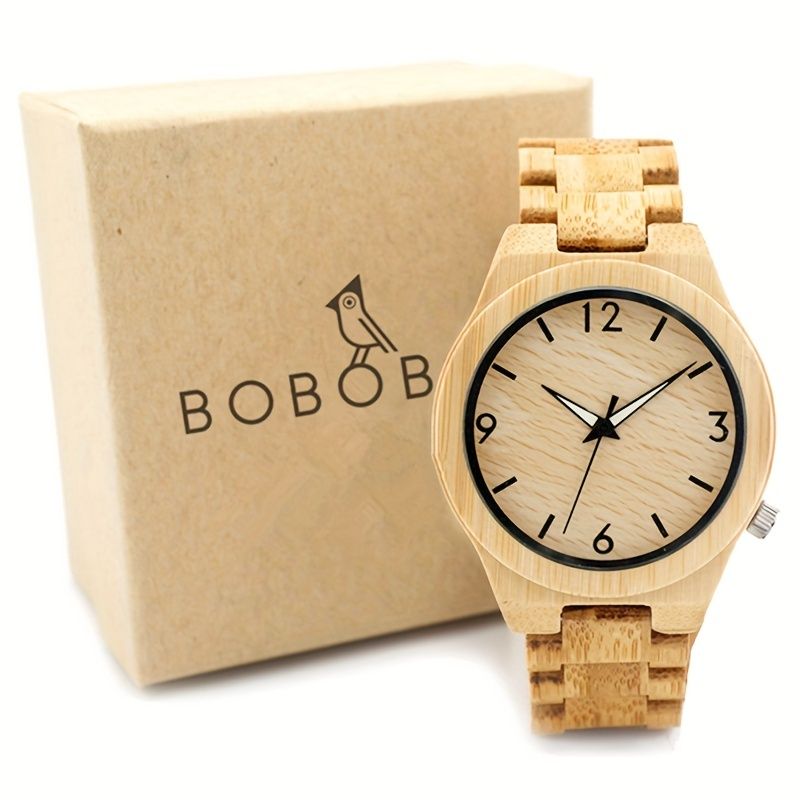 BOBO BIRD竹製腕時計 シンプルデザイン プレゼント用ギフトボックス付き
