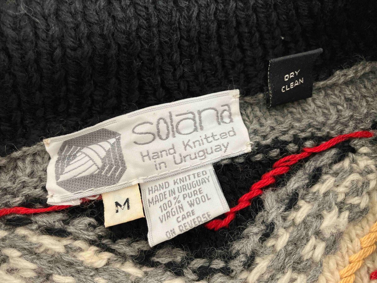値下げ】Solana Hand Knitted in Uruguay ウールニットセーター 総柄
