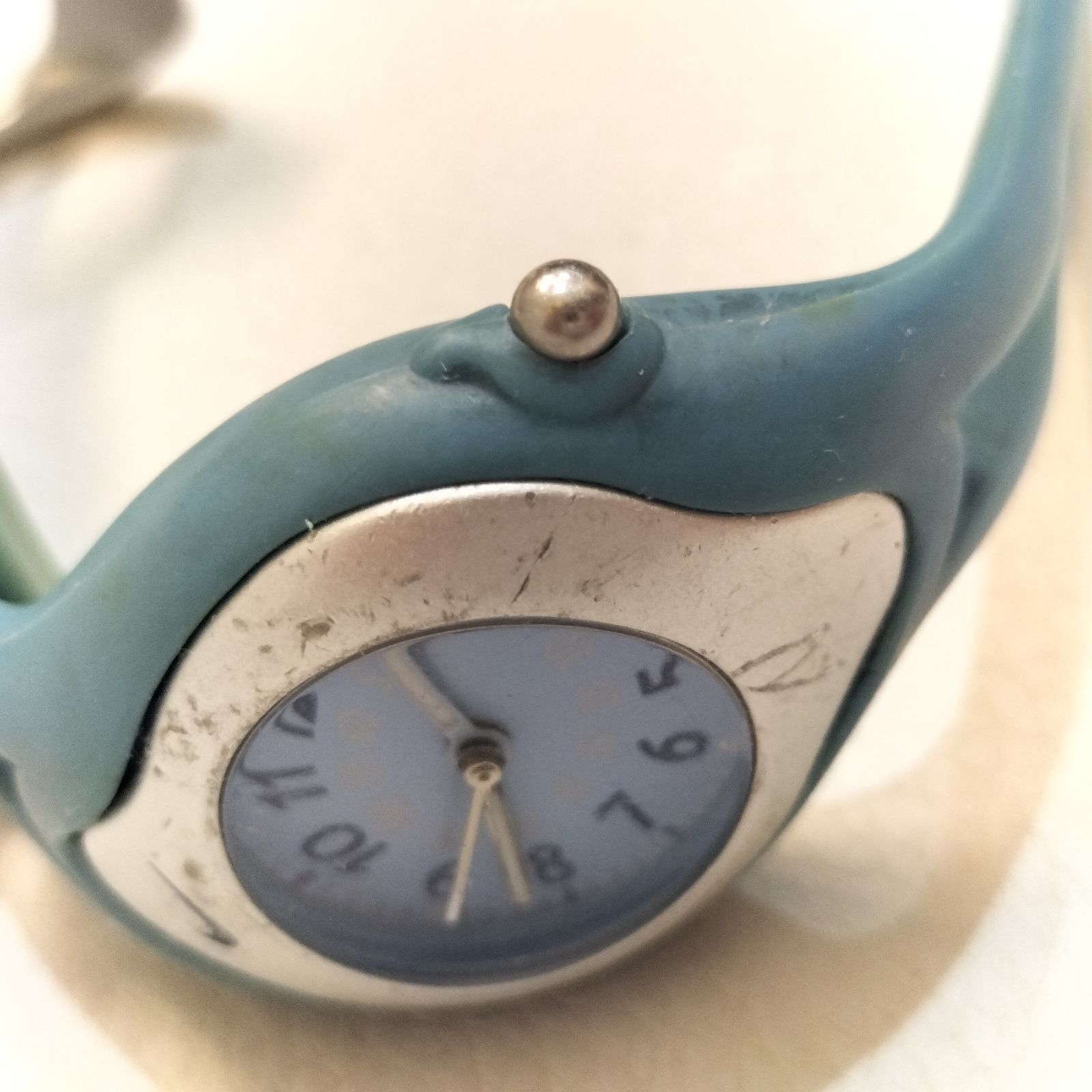【希少】NIKE ビンテージ　y2k 電池新品　腕時計 ホワイト/ブルー Nike D Line Chrono Stainless Steel Digital Wrist Watch Y2K