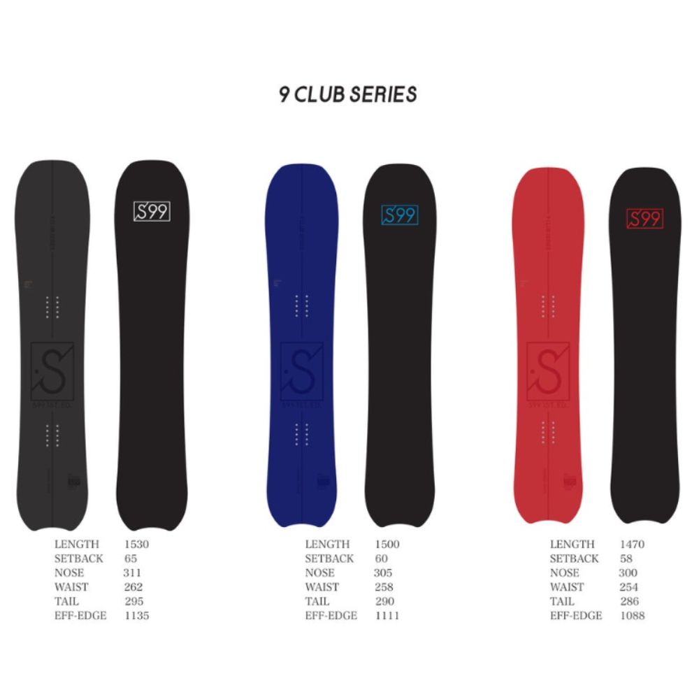  スノーボード S 99 9 CLUB SERIES 153 cm 国産パウダーボード ボード スノーボード