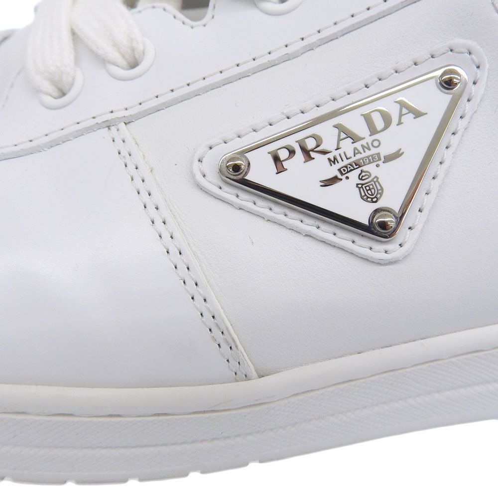 PRADA プラダ 美品 ダウンタウン トライアングルプレート スニーカー