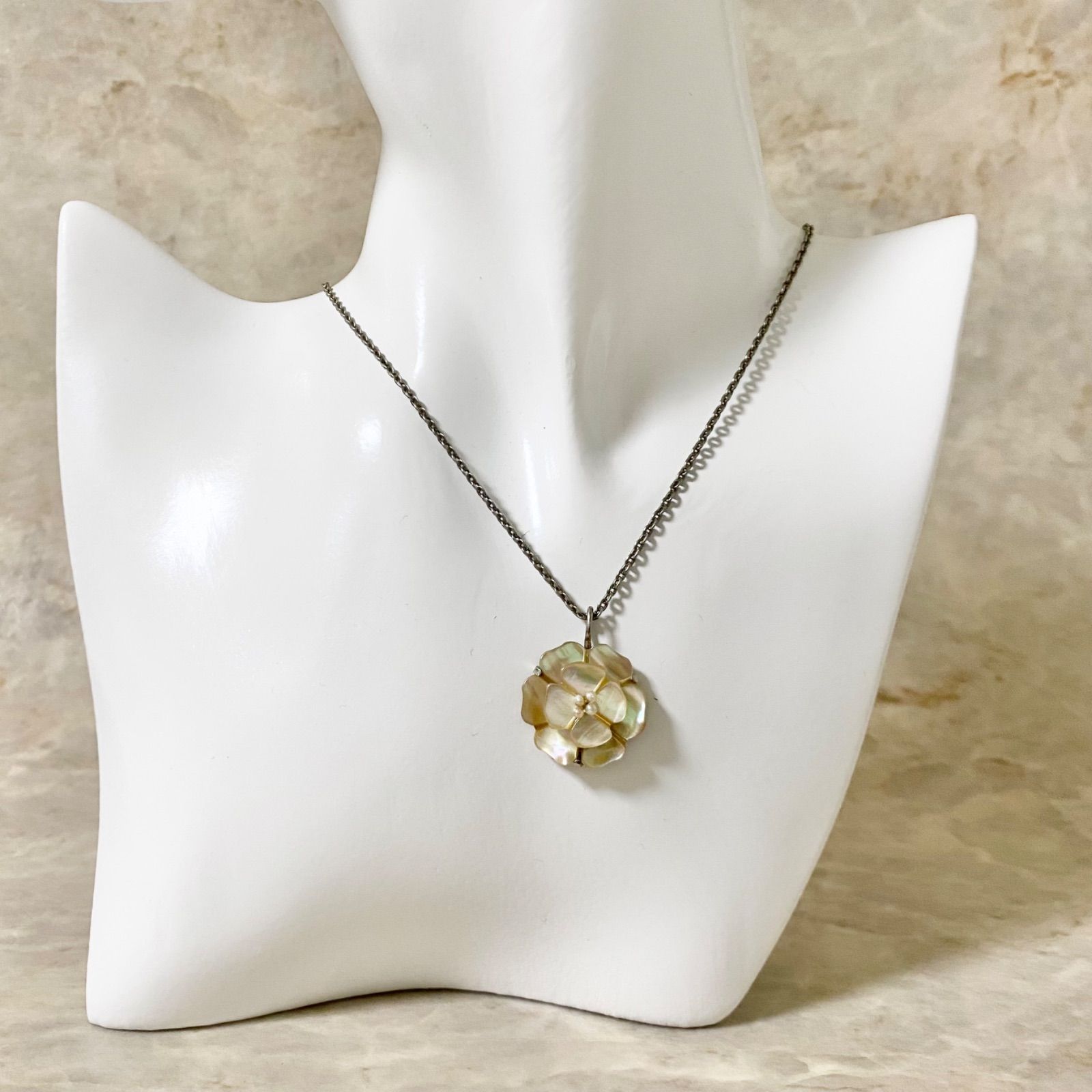 シャネル ネックレス ココマーク カメリア フラワー パール シェル