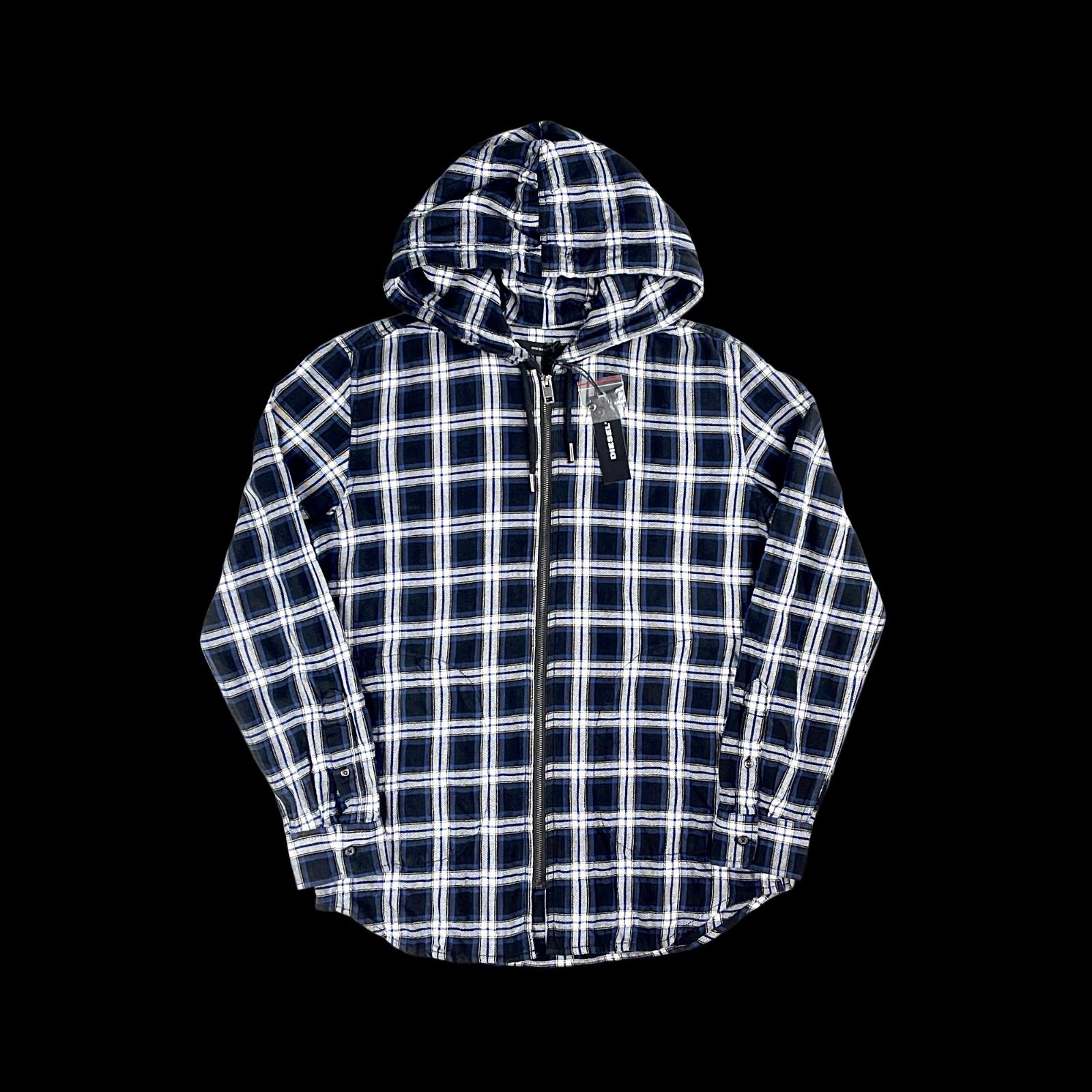 新品☆DIESEL ディーゼル☆チェックネルシャツフードプルオーバー M 楽天市場】チェックシャツ フード付き（ブランドディーゼル