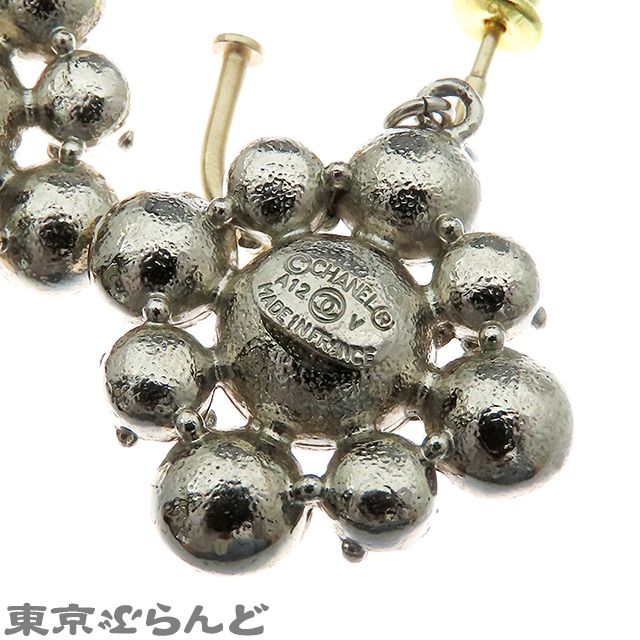 シャネル CHANEL ココマーク ストーン ピアス A12V シルバー