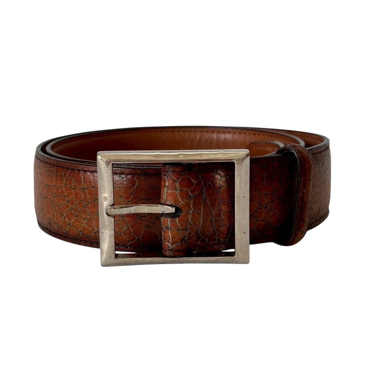 berluti ベルルッティ ベルト Berluti ブラウン レザーベルト サイズ90