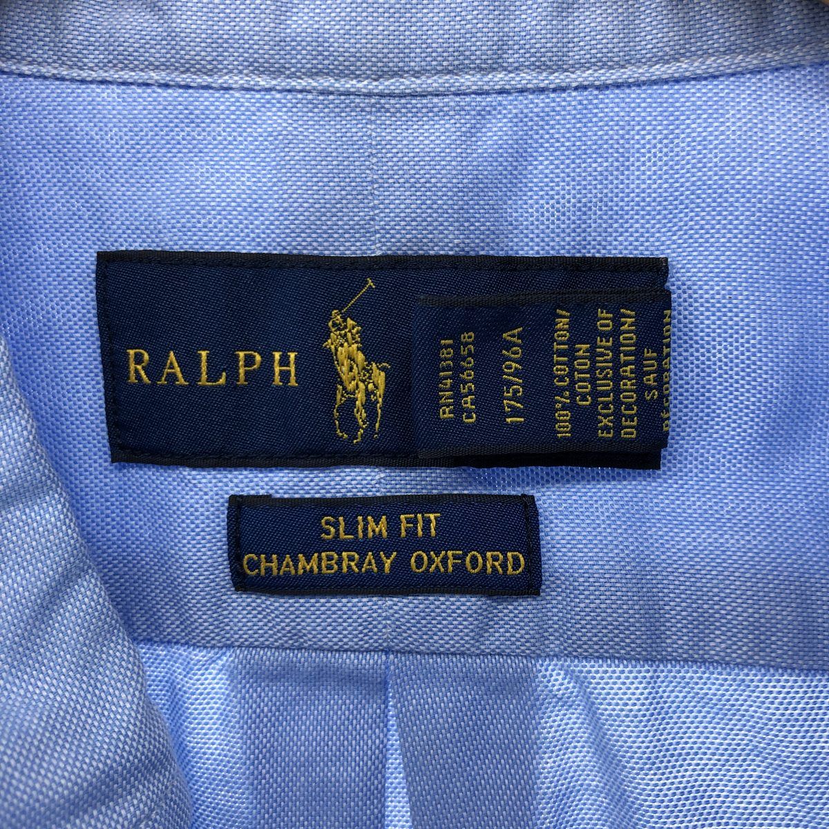 Ralph Lauren - 古着 ラルフローレン Ralph Lauren CHAMBRAY OXFORD 半袖 ボタンダウンシャツ メンズM相当 /eaa553994 古着 ラルフローレン Ralph Lauren CHAMBRAY OXFORD 半袖 ボタン