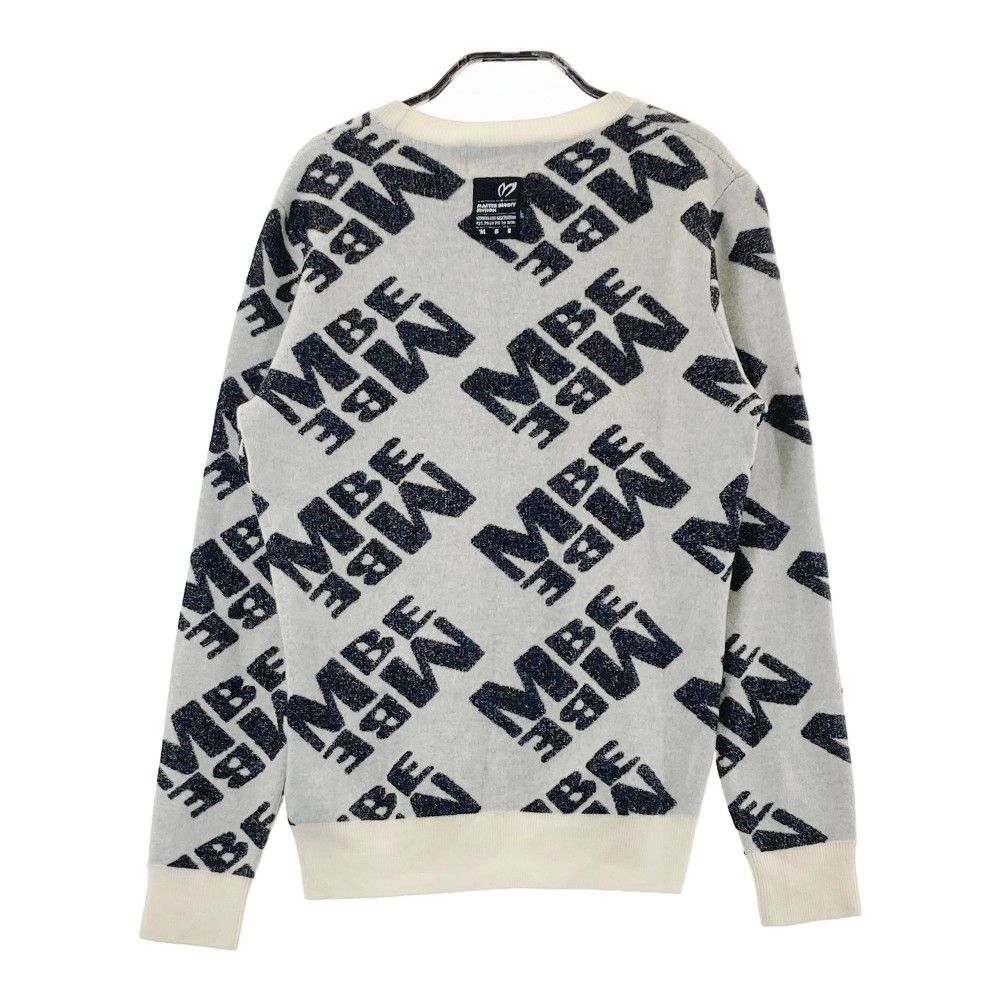 マスターバニー　MBE総ロゴ ウールクルー ネックニットプルオーバー　ニット★4 マスターバニー MBE総ロゴ ウールクルー ネックニットプルオーバー