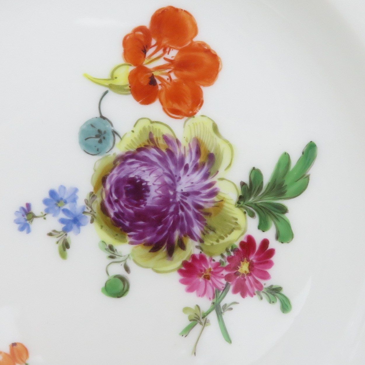 マイセン プレート□ベーシックフラワー ブーケ 四つ花 昆虫 デザート 