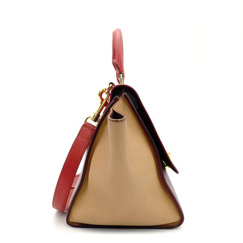 2way レッド×ベージュ×ボルドー