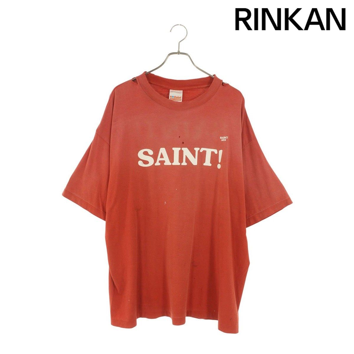 セントマイケル SM-HR8-0000-027 ロゴプリントヴィンテージ加工Tシャツ メンズ XXL