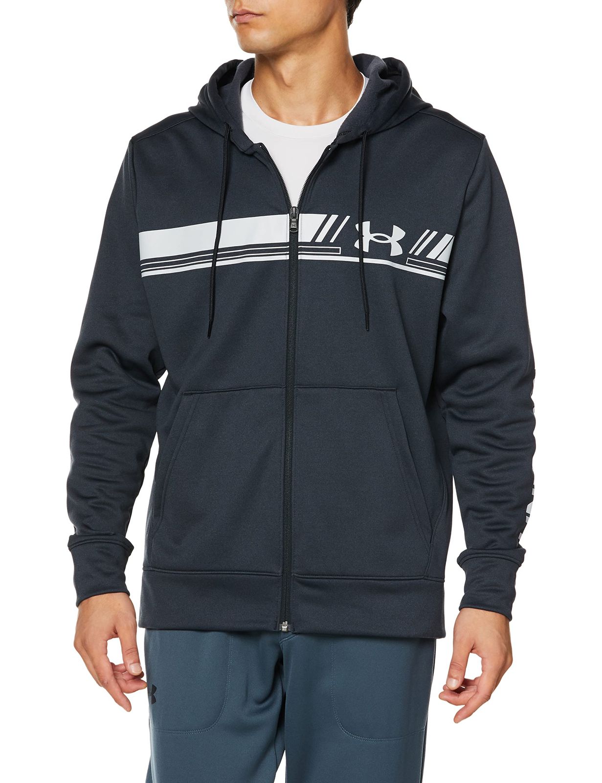 [アンダーアーマー] UA ARMOUR FLEECE BAR LOGO FULL ZIP [Black / /] [L]