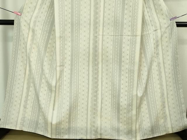 平和屋着物□極上 本塩沢 袷 麻の葉間道 逸品 DZAA6940kh5