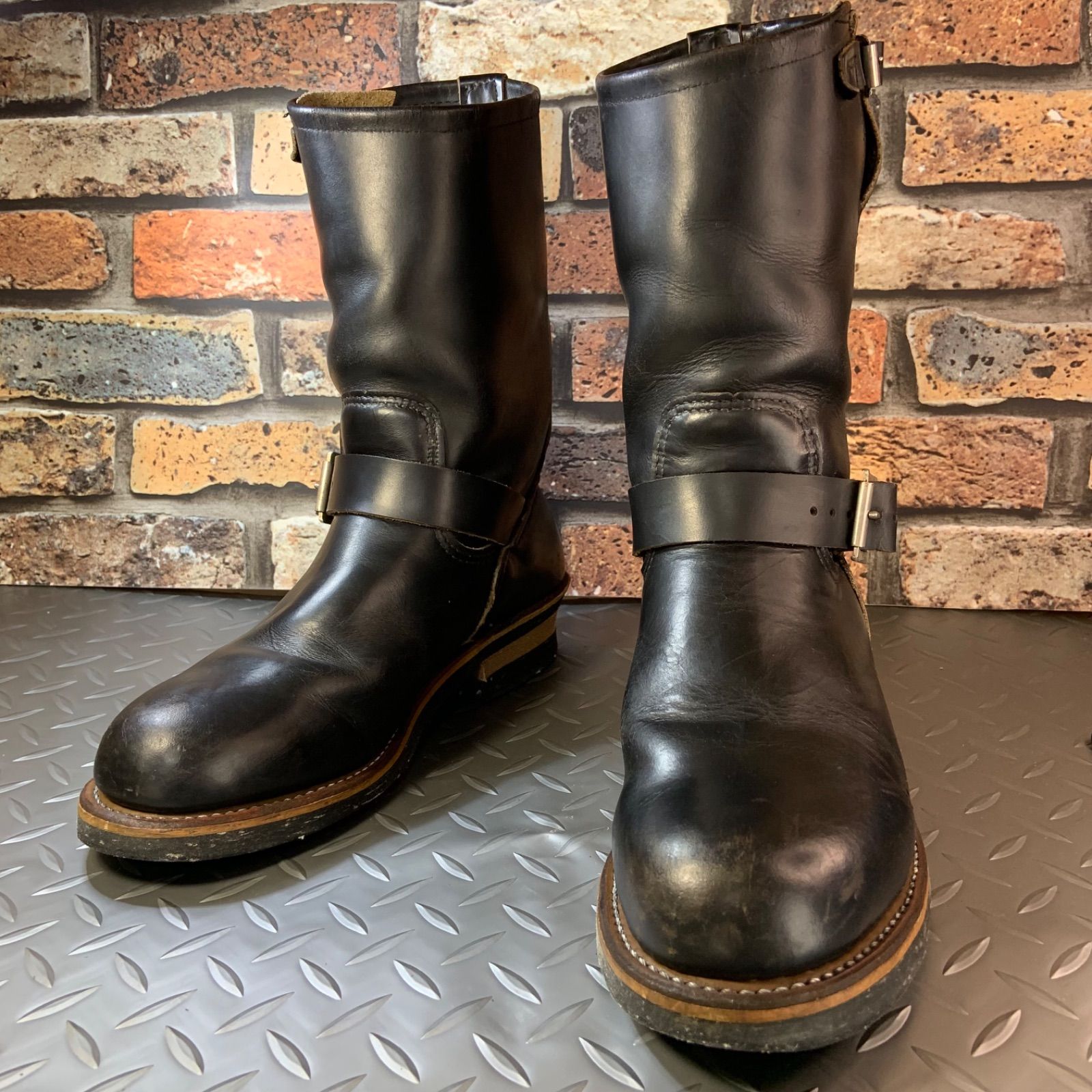 [茶芯] RED WING 7D 25㎝　エンジニアブーツ ブラック　PT91 メンズ　バイク　スチールトゥ　56446 レッドウイング　送料無料！