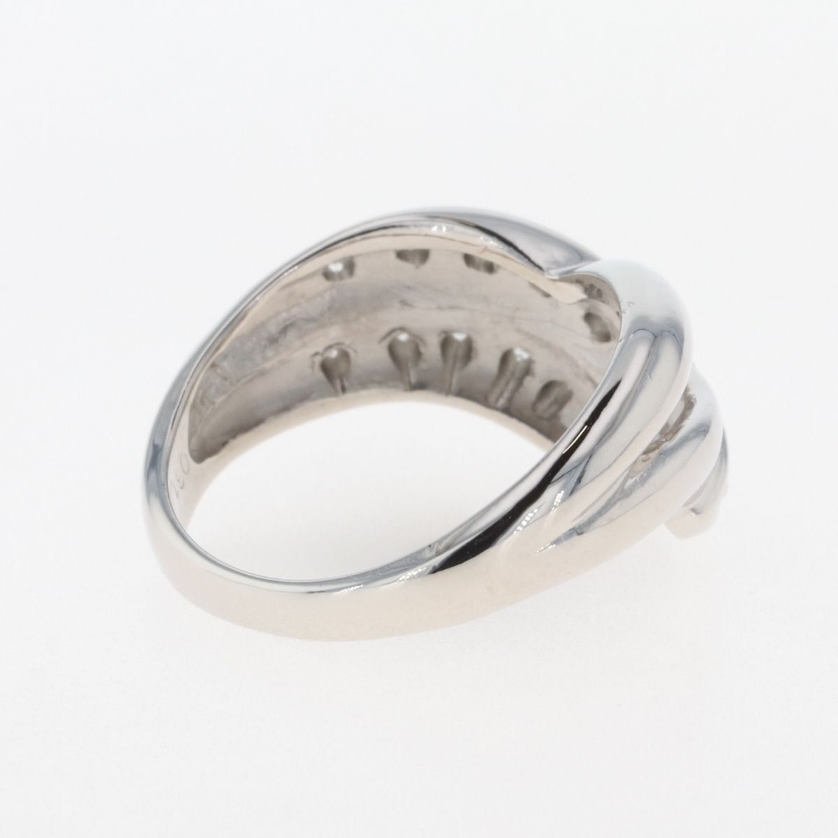 メレダイヤ デザインリング プラチナ 指輪 リング 12.5号 Pt850 ...