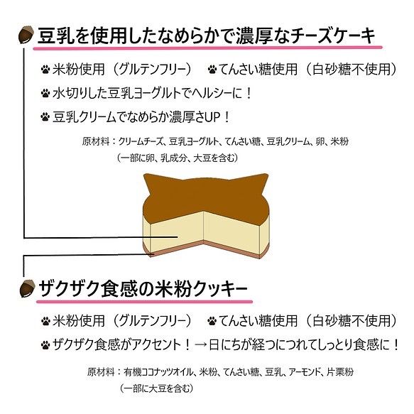 ザクとろっ❣️天使の豆乳バスクチーズケーキ（小）【グルテンフリー・白砂糖不使用】-3