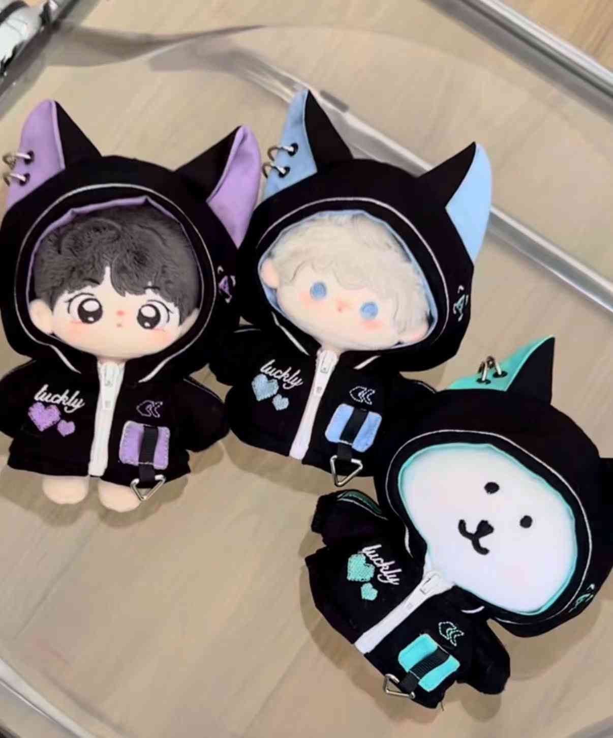 ぬい服 ちびぐるみ 10~12cm ねこ パーカー 着せ替え服