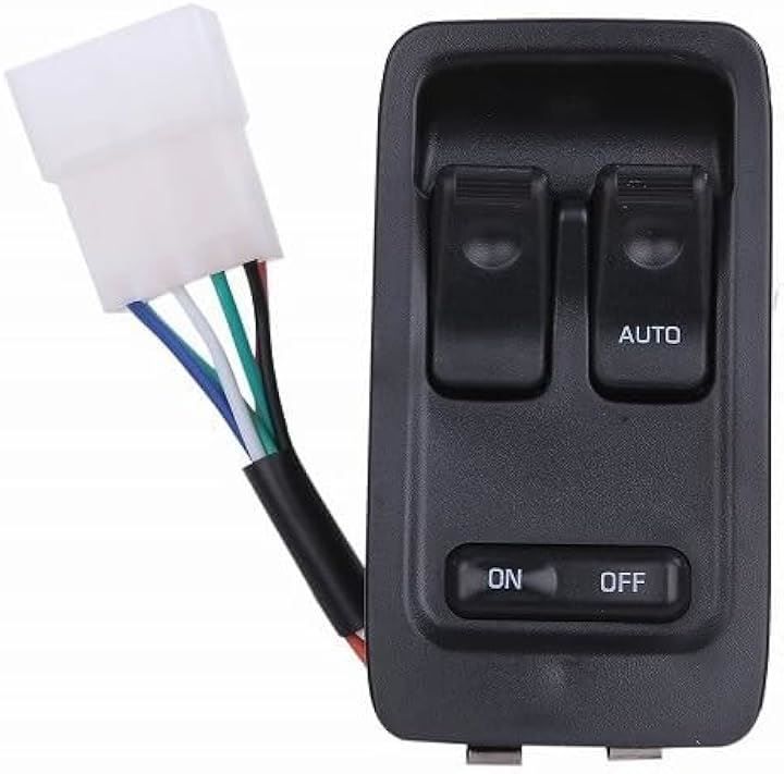 InZaccaZ マツダ パワー ウィンドウ スイッチ 6ピン RX-7 FD3S 1/2/3/4/5/6型 パワーウインドウ 交換 F100-66-350C ウィンドウエアコン ウィンドウクーラー 冷房 アースウィンドウ＆ファイア(ブラック)