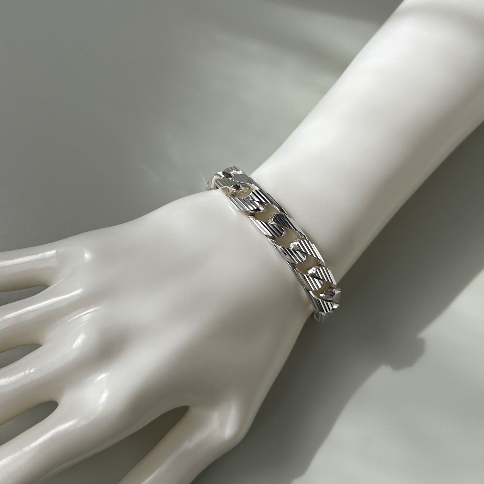 GUCCI 喜平 ブレスレット ストライプ #18 グッチ ブレスレット 喜平 ストライプ 重厚 Silver925 GUCCI #18