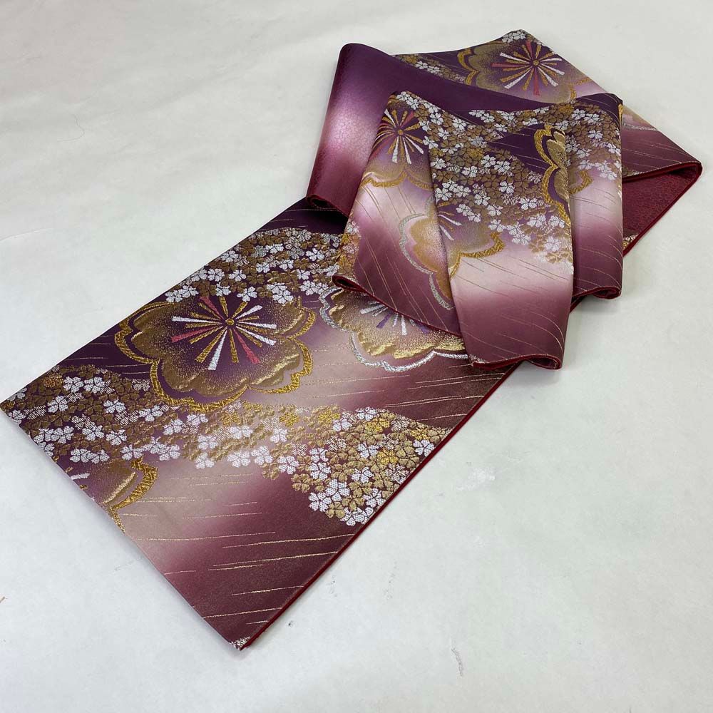 振袖用袋帯 訳あり 成人式 帯 可愛い 袋帯 中古 リサイクル 礼装 振袖  