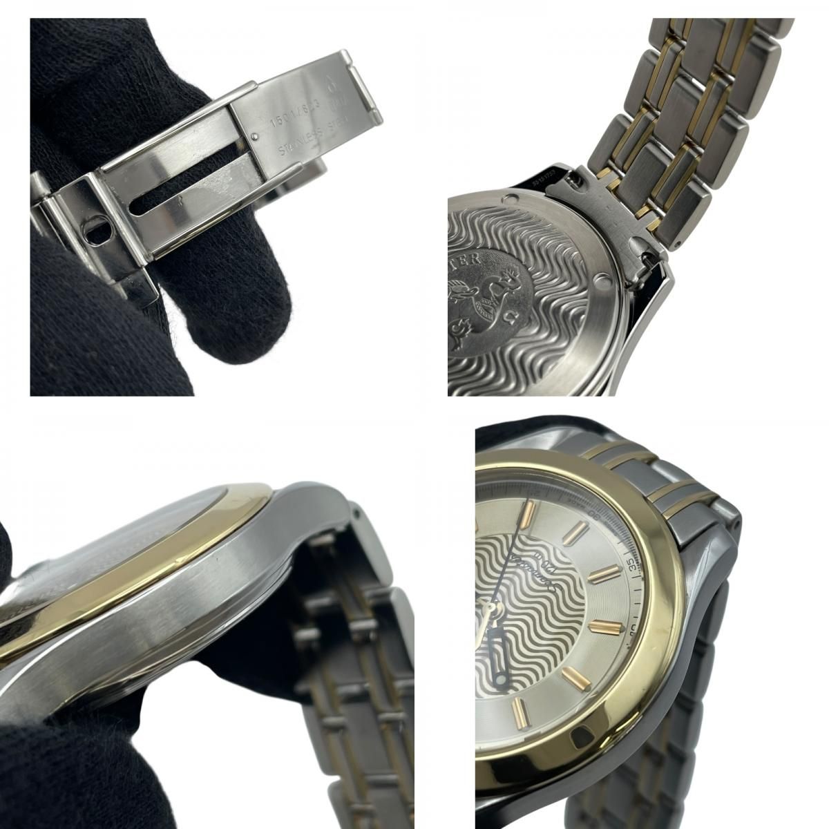 OMEGA オメガ k18無垢 シーマスター クオーツ 腕時計