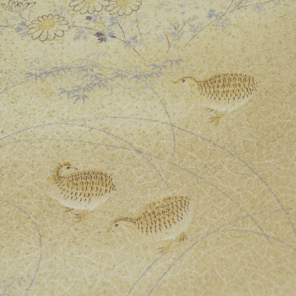 ウズラ 鶉 うずら 袋帯 六通 花 ウズラ 鶉 うずら 袋帯 六通 花