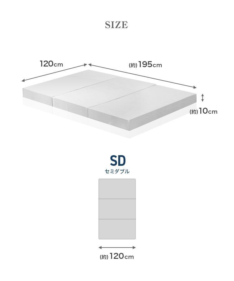 可 ジャズマスター 送料無料 セミダブル マットレス 高反発 敷布団 三つ折り 高反発マットレス 厚10cm 190N 3つ折り 送料無料 マットレス ベッドマットレス シングルマットレス 高反発ウレタン 折りたたみマットレス ウレタンマットレス 万全な