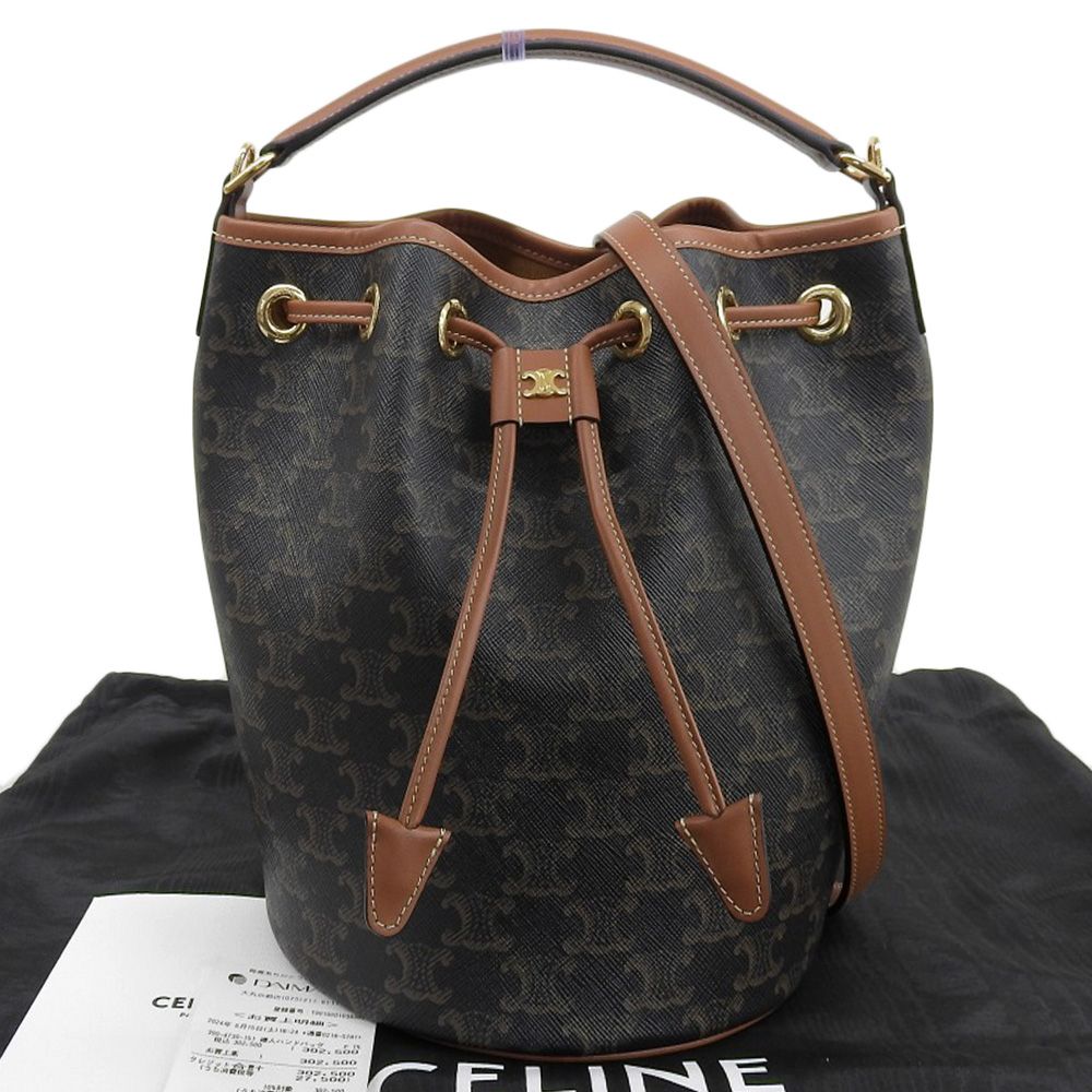 本物保証】 布袋・保付 新品同様 セリーヌ CELINE トリオンフ クララ 