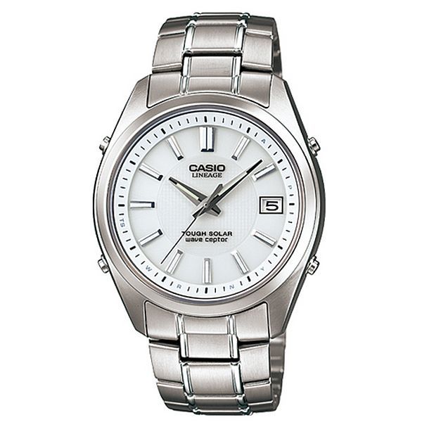 お値打ち カシオ 電波ソーラー リニエージ 肌に優しいチタン製 定価27,000円 LIW-130TDJ-7AJF