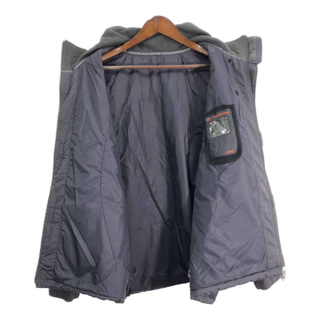 00s NIKE 中綿 ナイロン ジャケット XL グレー ビッグサイズ 00s ナイキ フード ナイロンジャケット ブルーグレー XL スウッシュ